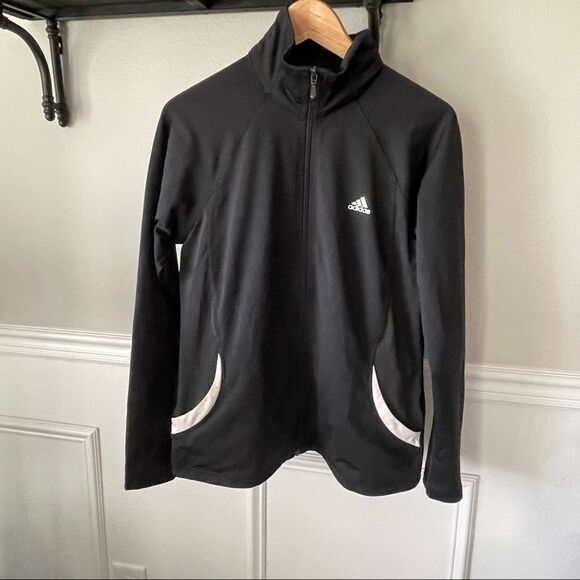 Adidas Women Black Track Jacket L - Picture 1 of 10